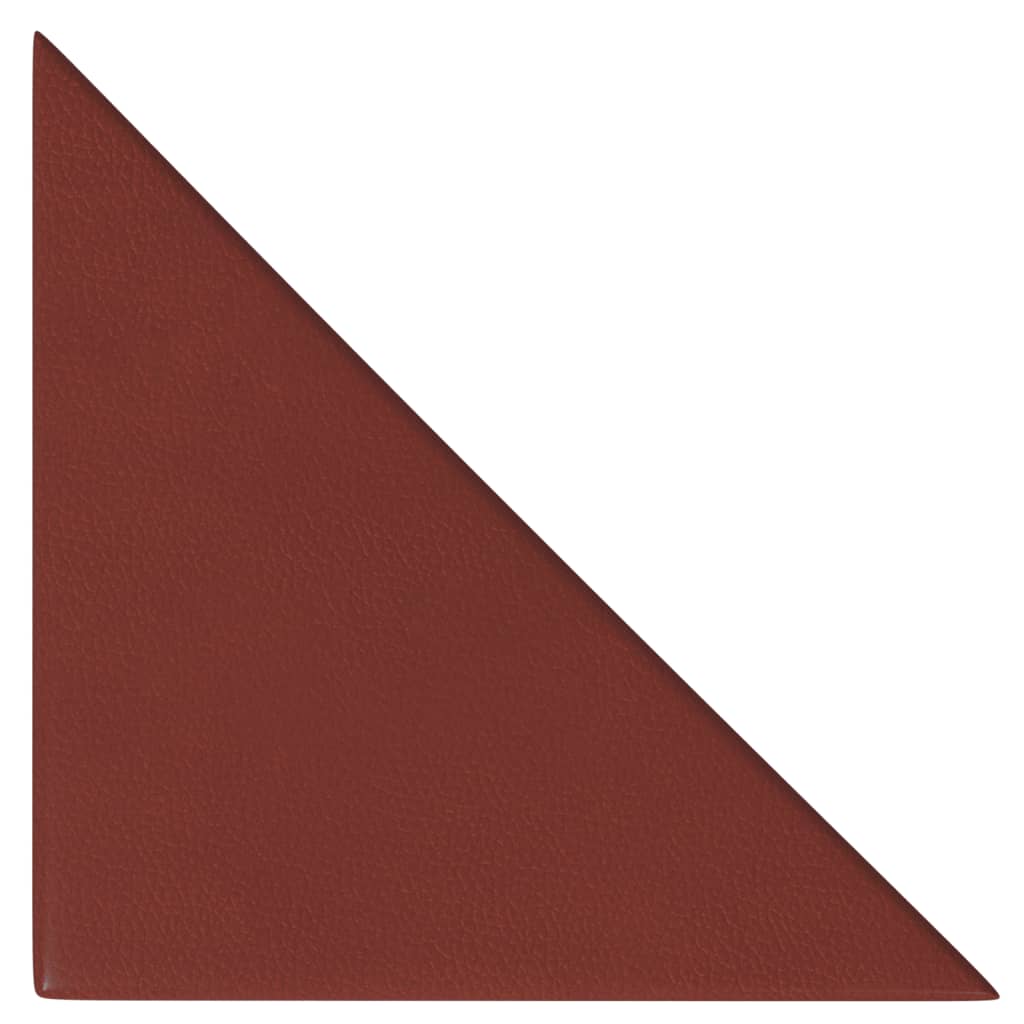 Vidaxl vægpaneler 12 stk 0,54 m² 30x30 cm Kunstig lædervin rød