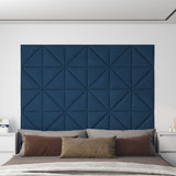 Paneles de pared Vidaxl 12 PCS 0.54 m² 30x30 cm Velvet Azul