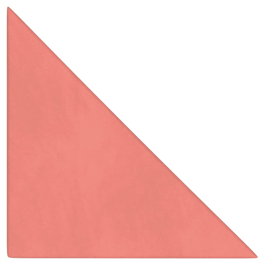 Vidaxl vægpaneler 12 stk 0,54 m² 30x30 cm fløjl lyserød