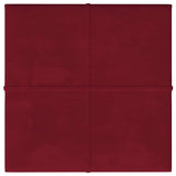Panneaux muraux vidaxl 12 st 1,08 m² 30x30 cm Velvet Wine rouge