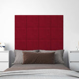 Panneaux muraux vidaxl 12 st 1,08 m² 30x30 cm Velvet Wine rouge