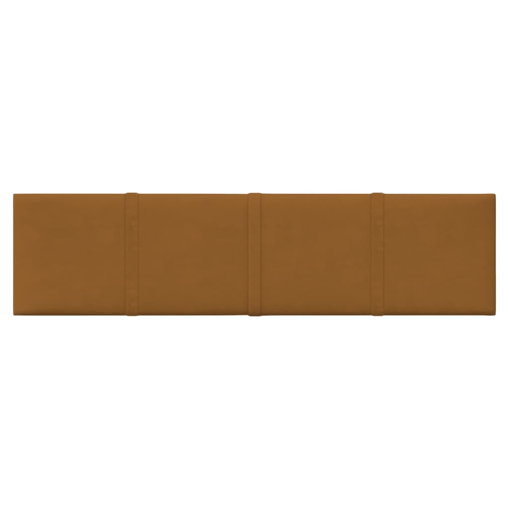 Pannelli a parete Vidaxl 12 ST 1,08 m² 60x15 cm marrone velluto