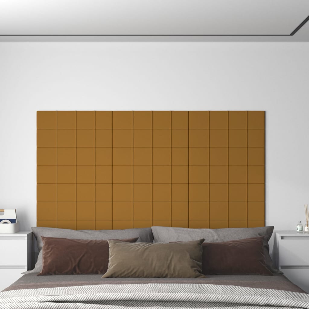 Pannelli a parete Vidaxl 12 ST 1,08 m² 60x15 cm marrone velluto