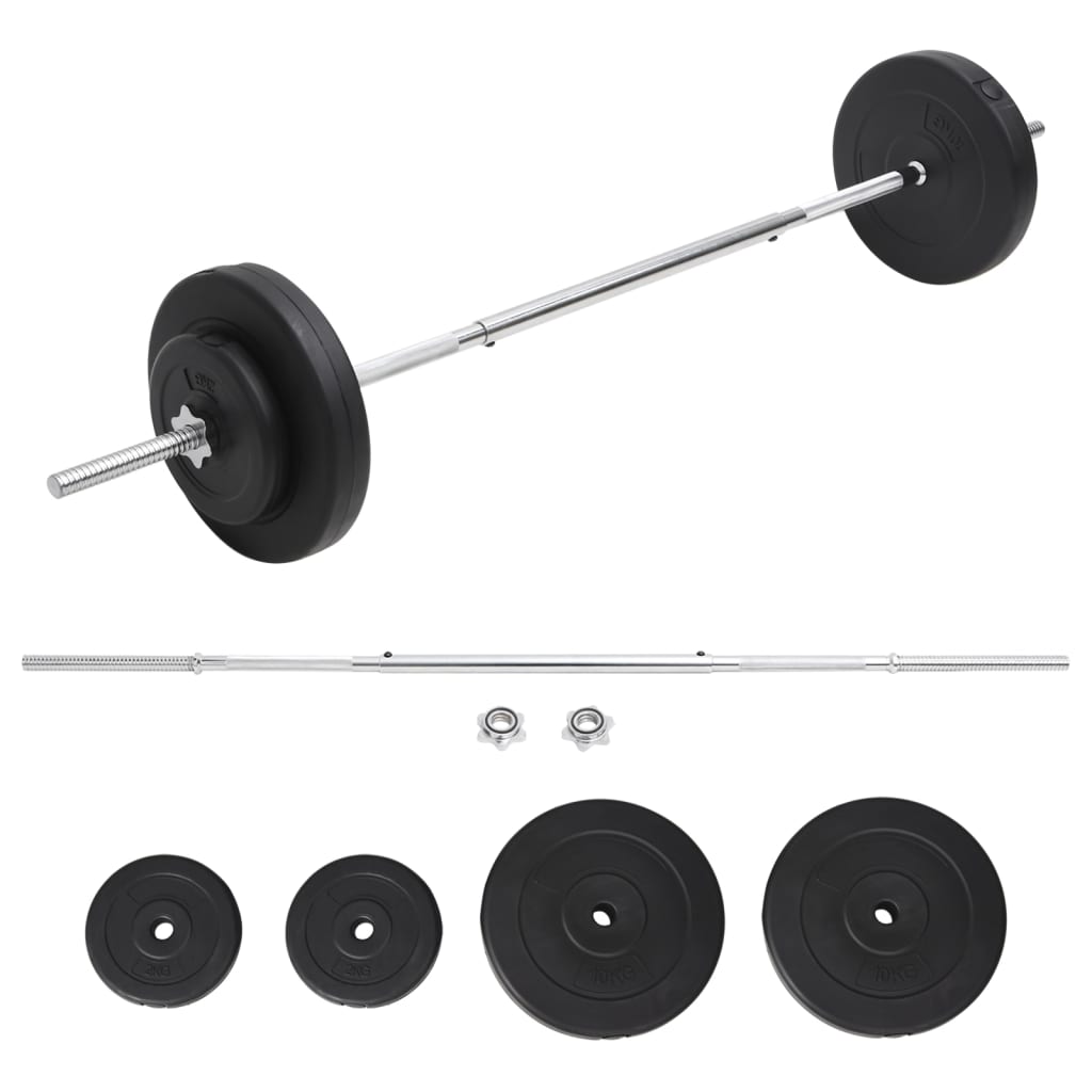 Vidaxl halter med vægte 30 kg