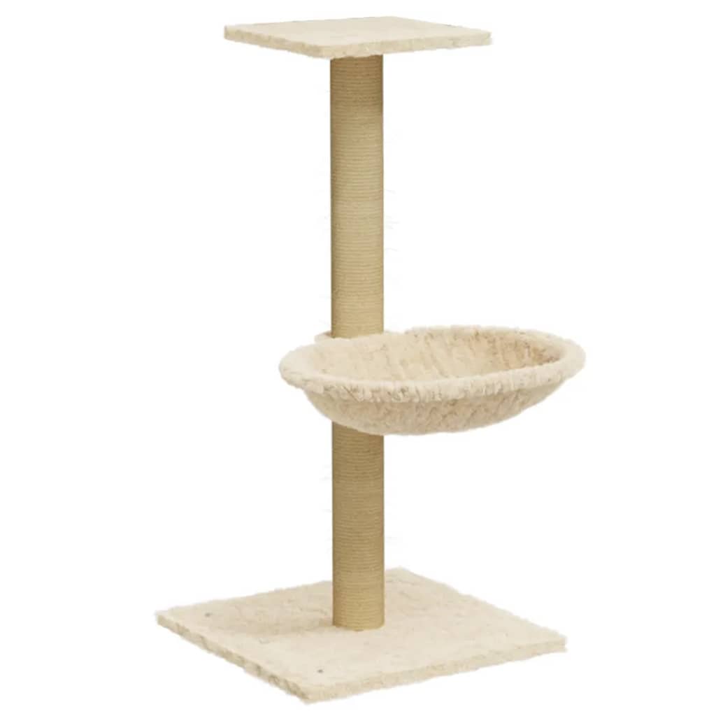 Vidaxl cat furniture with sisal scratching post 74 cm cream-colored