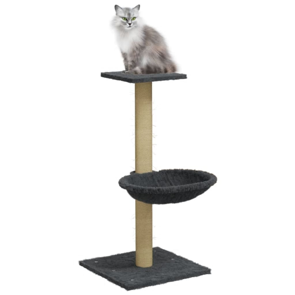 Vidaxl cat furniture with sisal scratching post 74 cm dark gray