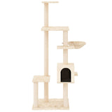Vidaxl Cat Miwwel mat Sisal kraazt Posts 142 cm Crème -Colored