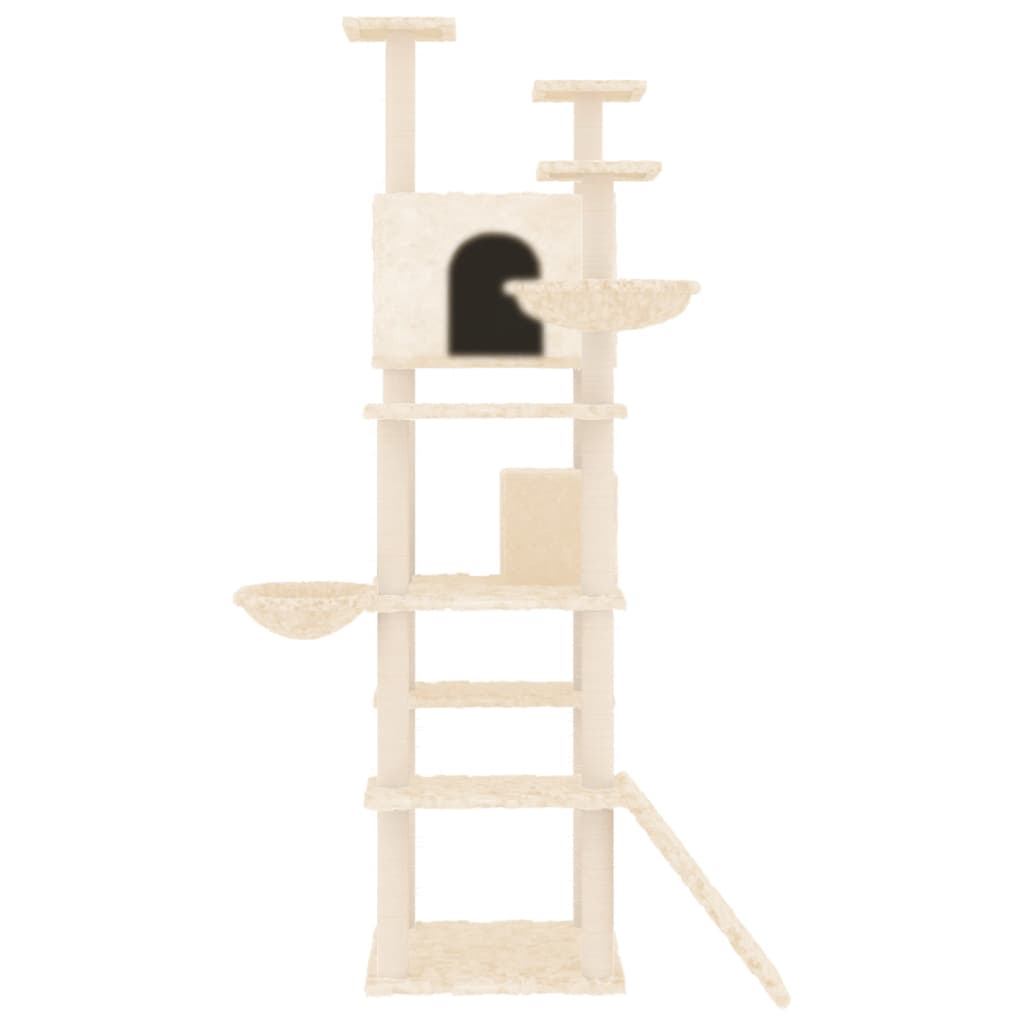 VidaXL Cat furniture with Sisal scratching posts 191 cm cream -colored
