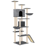 Móveis de gato vidaxl com sisal riscando postagens 191 cm cinza escuro