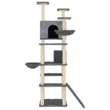 Móveis de gato vidaxl com sisal riscando postagens 191 cm cinza escuro