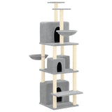 Vidaxl Cat Meubles avec Sisal Scratch Posts 180 cm Gris clair