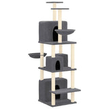 Vidaxl Cat Moberty com sisal risping posts 180 cm cinza escuro