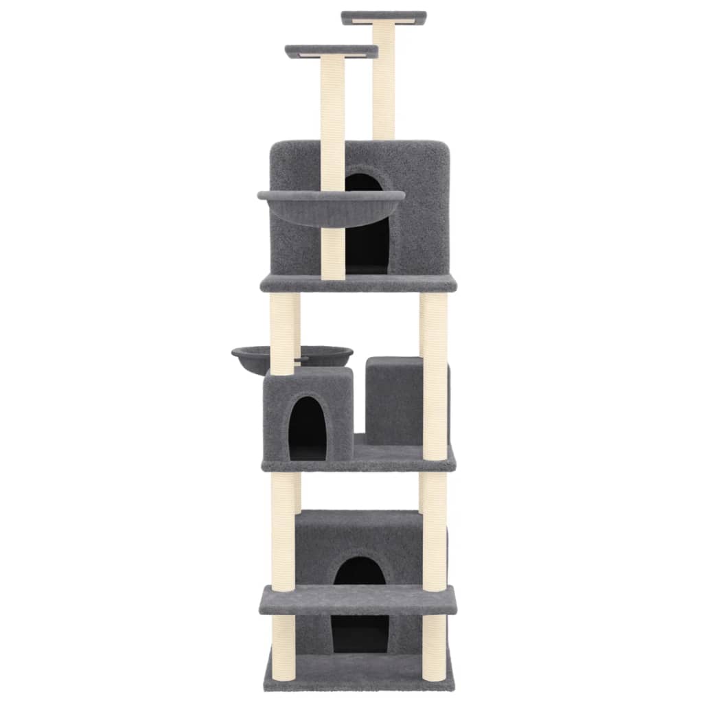 Vidaxl Cat Moberty com sisal risping posts 180 cm cinza escuro