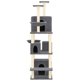 Vidaxl Cat Moberty com sisal risping posts 180 cm cinza escuro