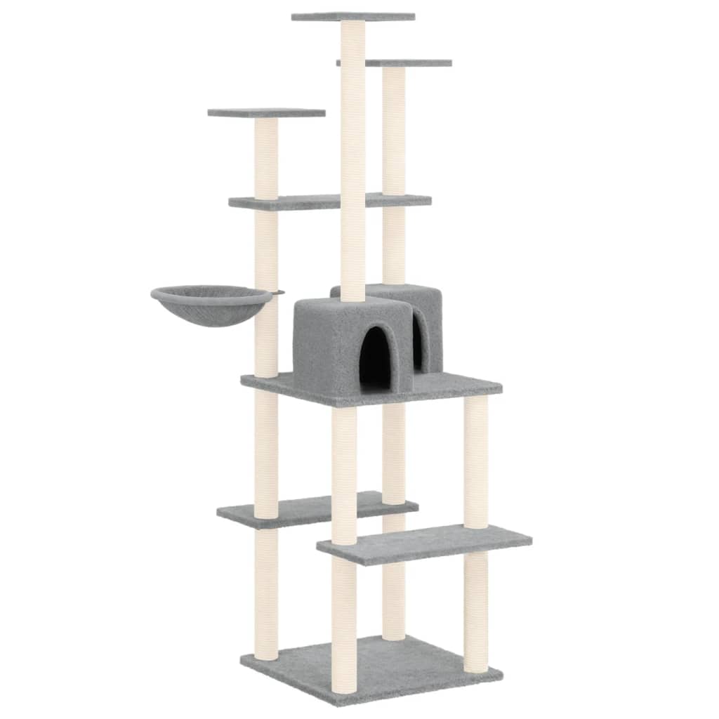 Vidaxl Cat Miwwelen mat Sisal Scratching Posts 167 cm Liicht gro
