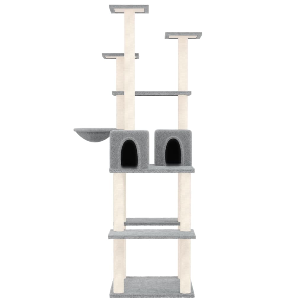 Vidaxl Cat Miwwelen mat Sisal Scratching Posts 167 cm Liicht gro