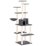 Vidaxl Cat Furniture z Sisal Scrating Posts 167 cm ciemnoszary