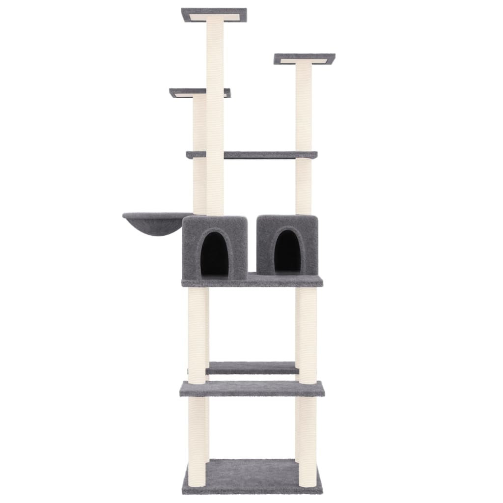 Vidaxl Cat Furniture z Sisal Scrating Posts 167 cm ciemnoszary