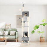 Vidaxl Cat Miwwelbuedem fir 277-303 cm Liicht gro
