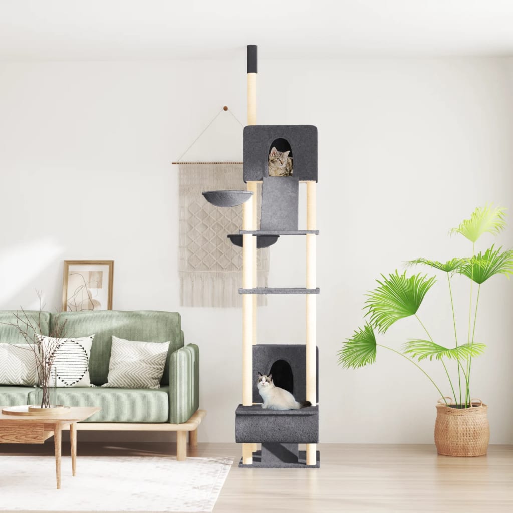 Vidaxl cat furniture floor to ceiling 277-303 cm dark gray