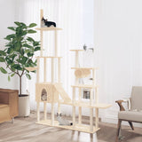 VidaXL cat furniture with sisal scratching posts 279 cm cream -colored
