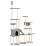 Móveis de gato vidaxl com sisal riscando postagens 279 cm cinza claro