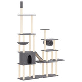 Móveis de gato vidaxl com sisal riscando postagens 279 cm cinza escuro