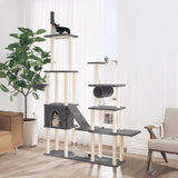 Móveis de gato vidaxl com sisal riscando postagens 279 cm cinza escuro