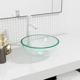 VidaXL Washbasin 30x12 cm Tempered glass transparent
