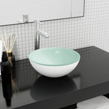 Vidaxl Washbasin 30x12 cm Tempered glass white