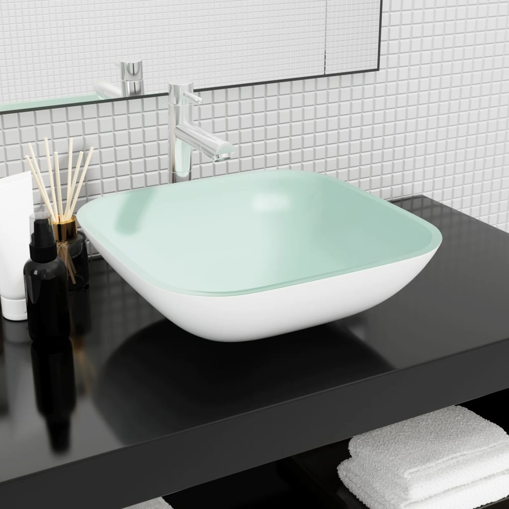 Vidaxl Washbasin 42x42x14 cm Bianco