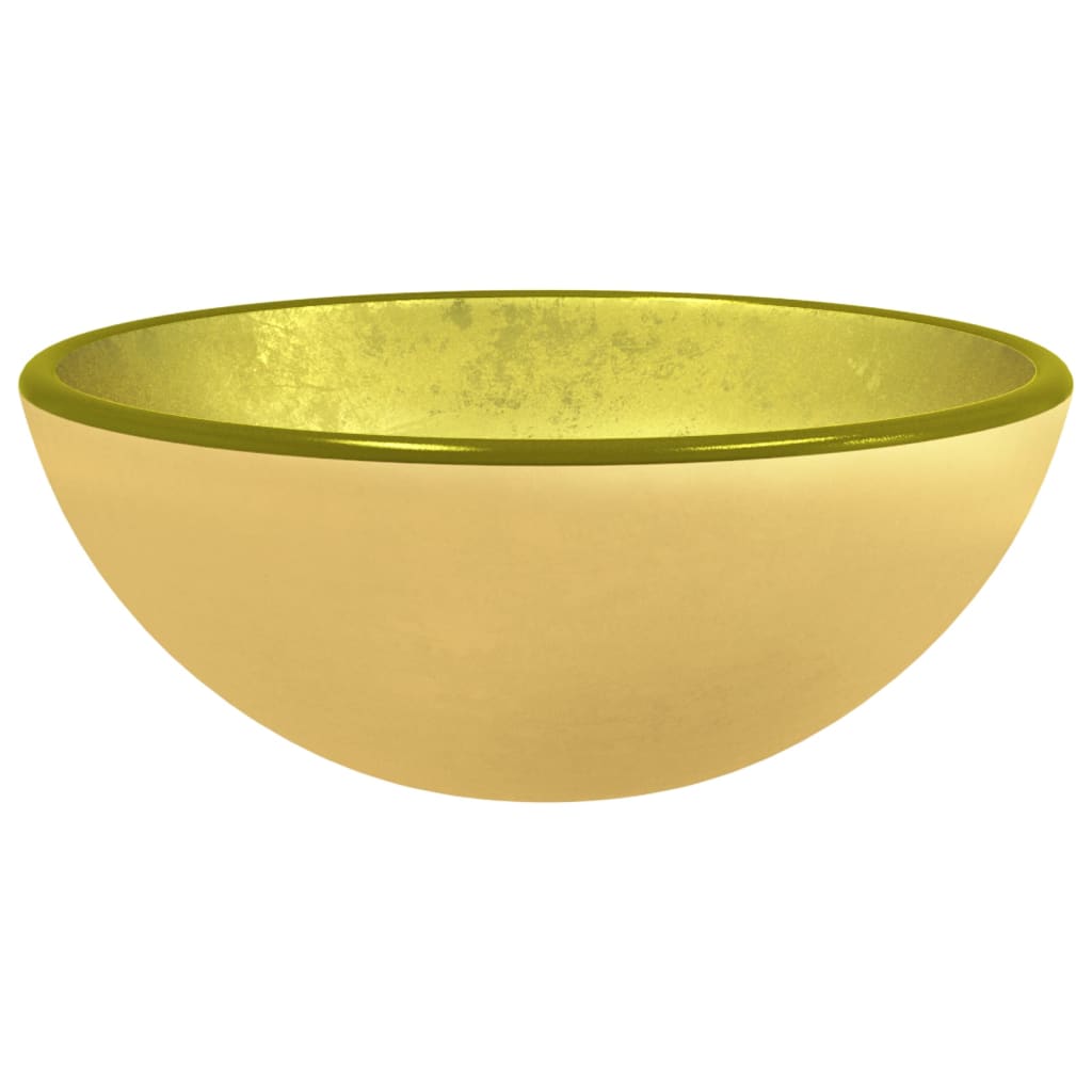 Vidaxl Washbasin 30x12 cm Tempered glass gold colored