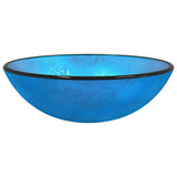 Vidaxl Washbasin 42x14 cm ztuhnutá skleněná modrá
