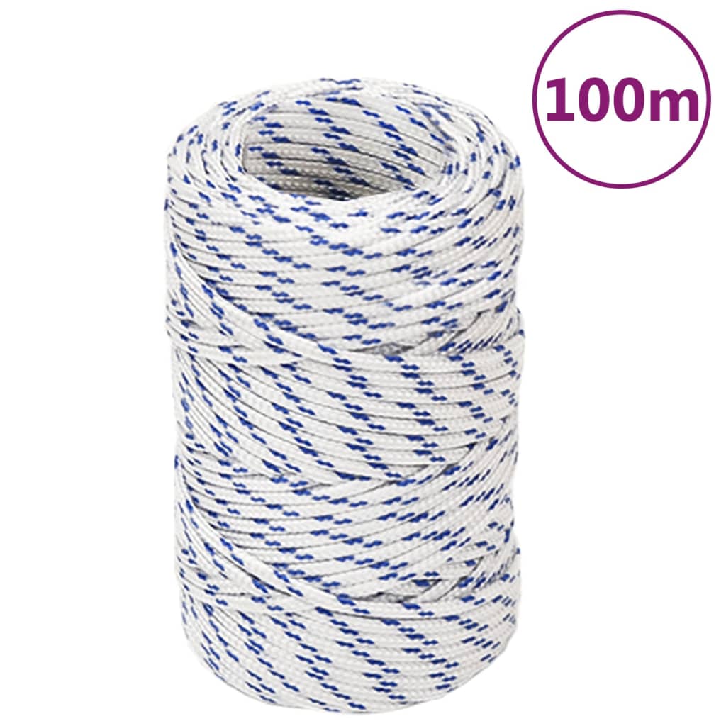 Vidaxl Boot Rope 2 mm 100 m Polropylen Wäiss