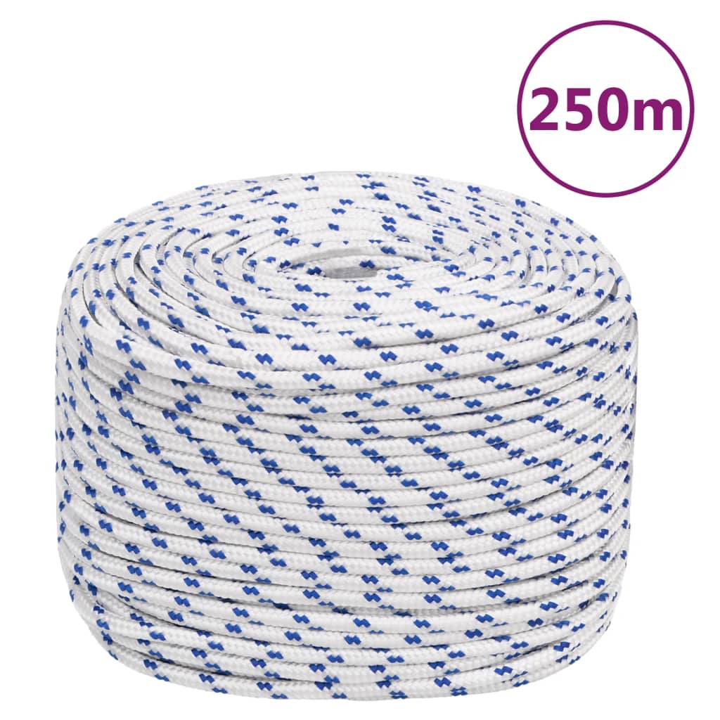 Vidaxl Boot Rope 8 mm 250 m polipropileno blanco
