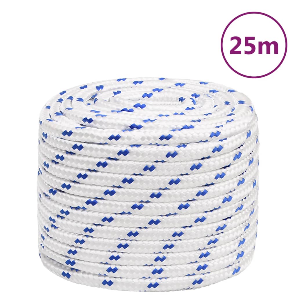 Vidaxl Boot Rope 18 mm 25 m Polypropylene white