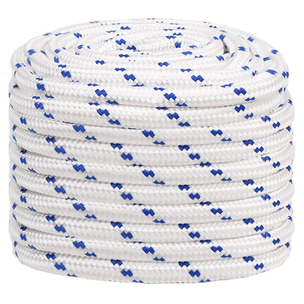 Corde à démarrage Vidaxl 20 mm 25 m de polypropylène blanc
