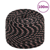 Corde à démarrage Vidaxl 10 mm 100 m de polypropylène noir