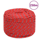 Vidaxl Boat Rope 8 mm 250 m polipropileno rojo