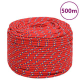 Vidaxl boat rope 10 mm 500 m polypropylene red