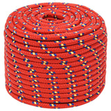 Vidaxl boat rope 12 mm 25 m polypropylene red