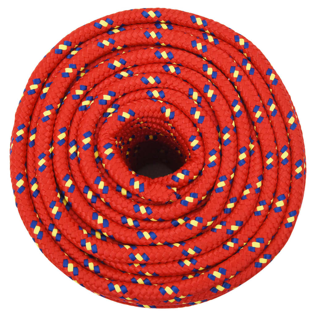 Vidaxl boat rope 12 mm 25 m polypropylene red