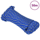 Vidaxl čoln vrv 4 mm 50 m polipropilen modra