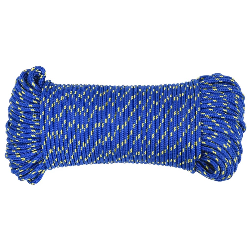 Vidaxl čoln vrv 4 mm 50 m polipropilen modra