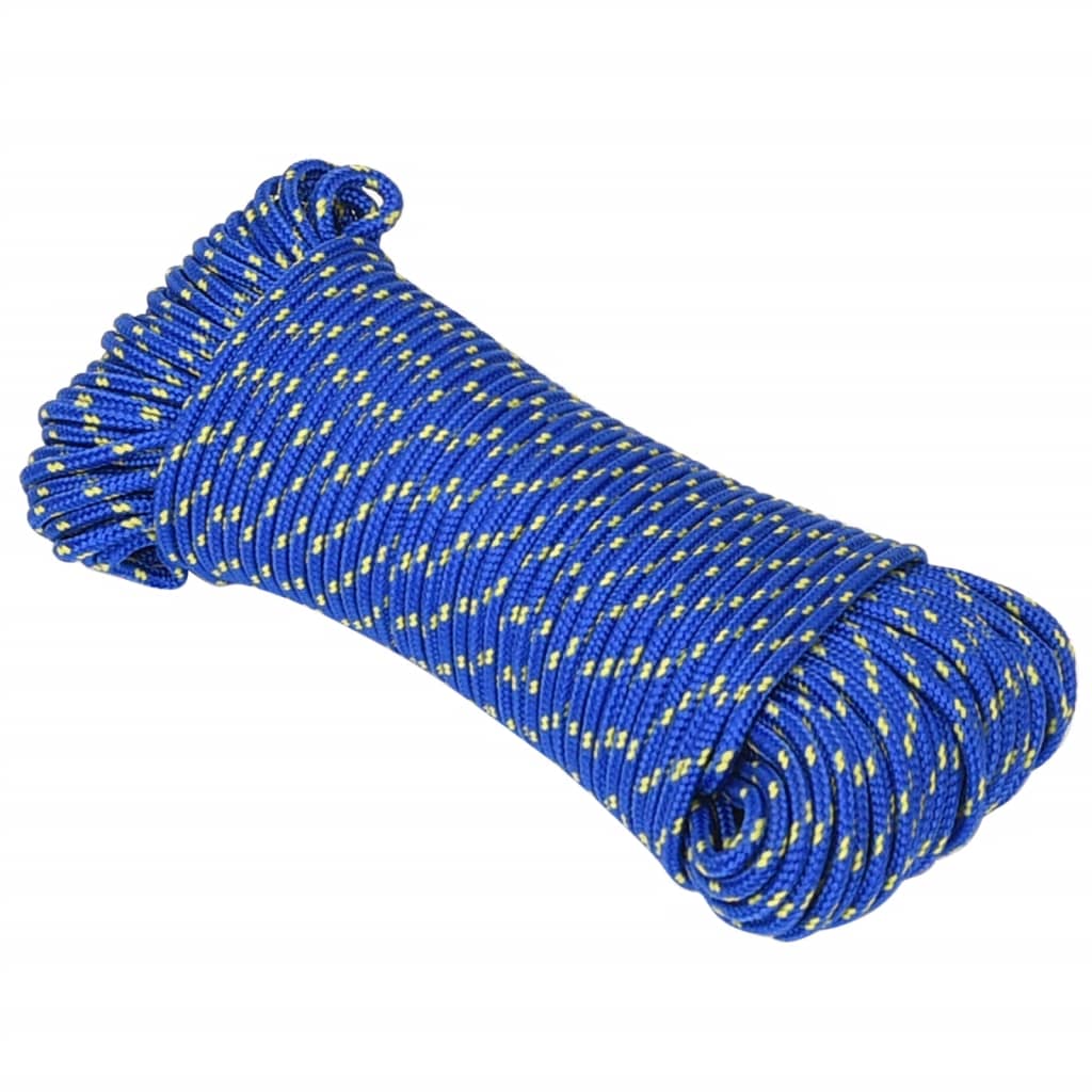 Corde à bateau Vidaxl 5 mm 25 m Bleu en polypropylène