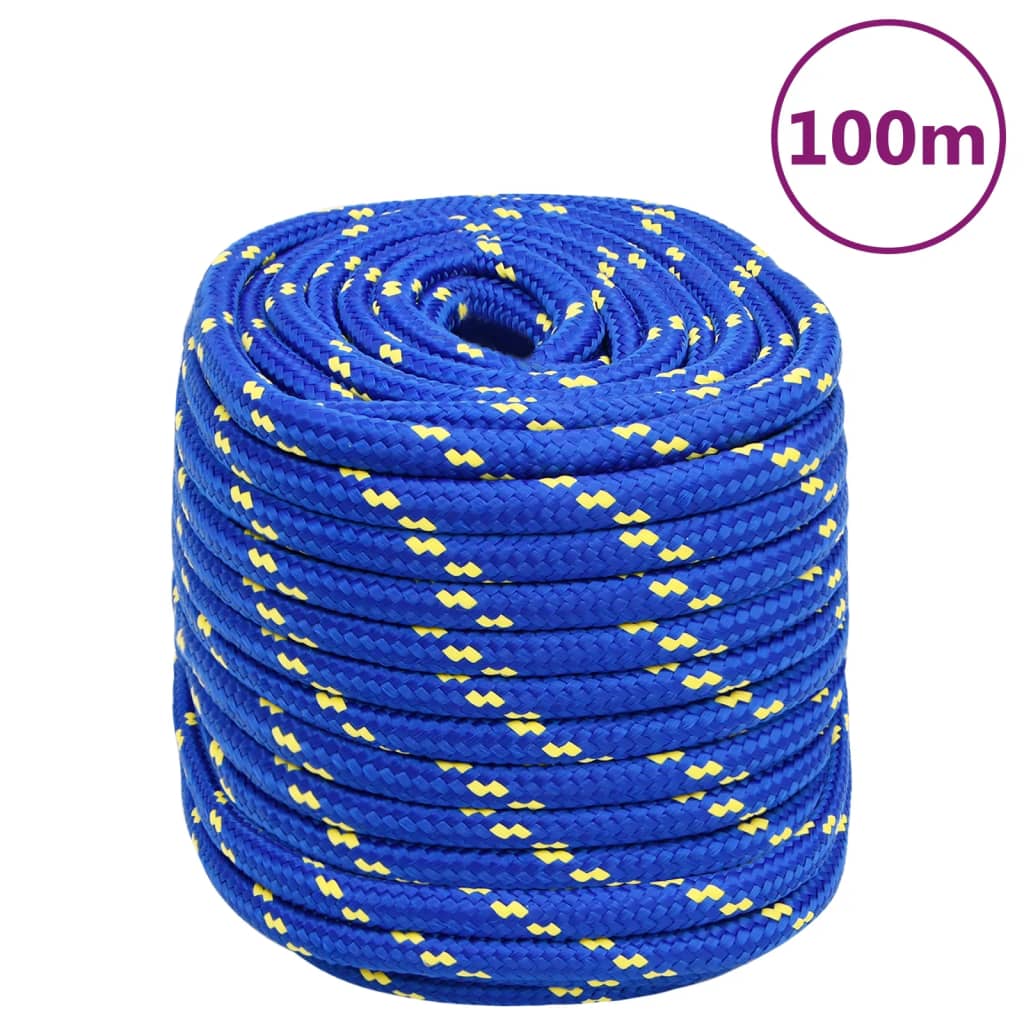 Vidaxl čoln vrv 16 mm 100 m polipropen modra