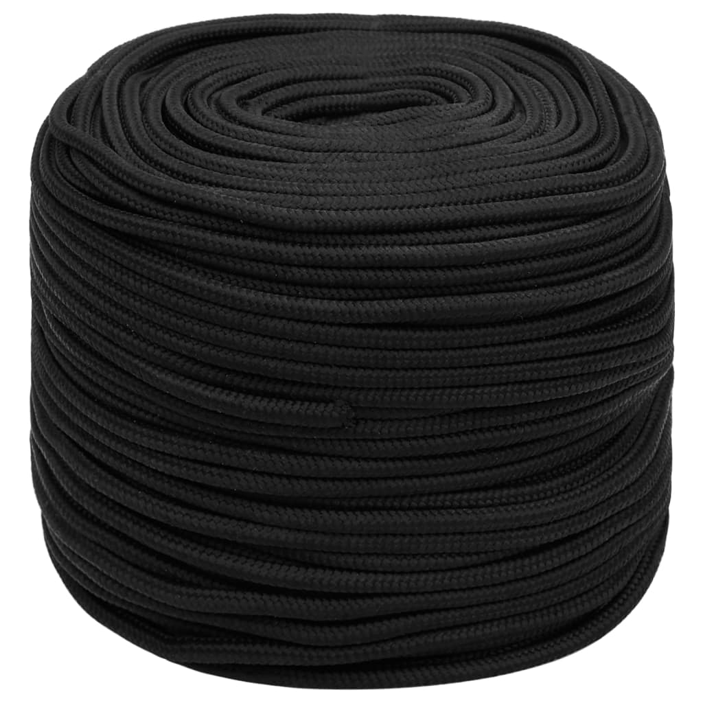 Vidaxl Boot Rope 6 mm 100 m Polroprope schwaarz