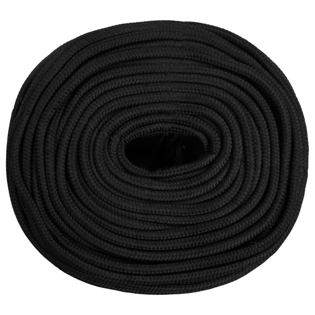 Vidaxl Boot Rope 6 mm 100 m Polroprope schwaarz