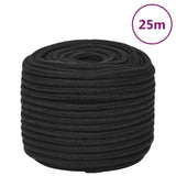Vidaxl Boot Rope 12 mm 25 m Polroprope schwaarz