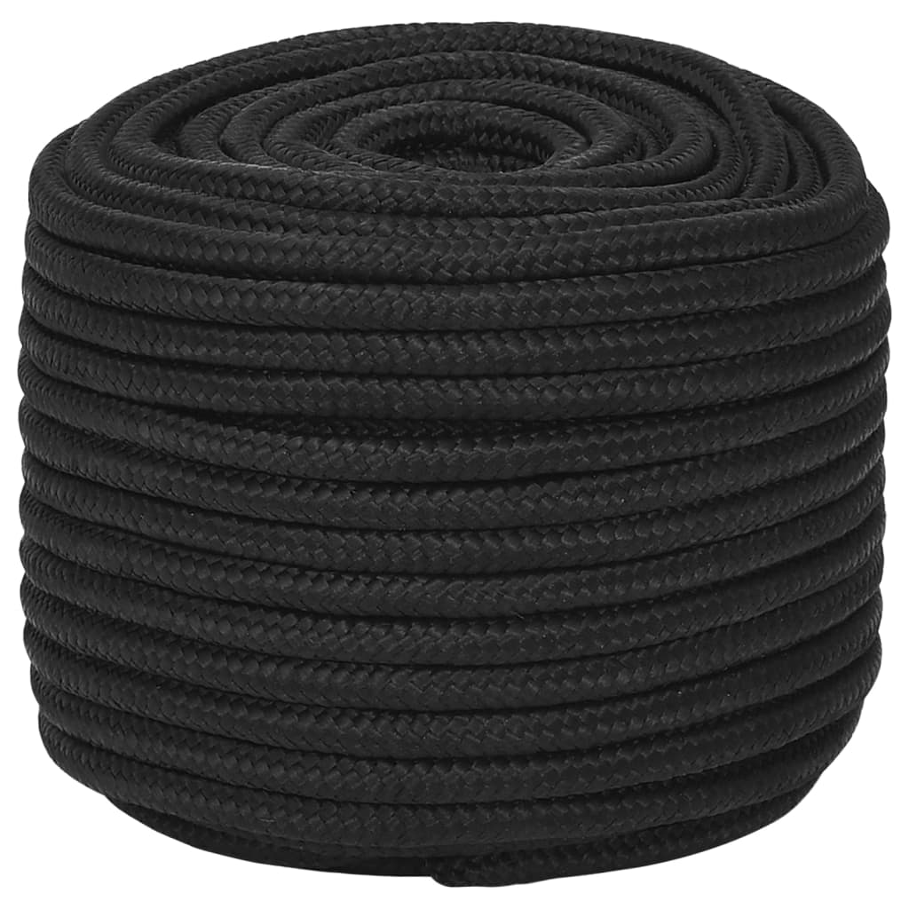 Vidaxl Boot Rope 12 mm 25 m Polroprope schwaarz